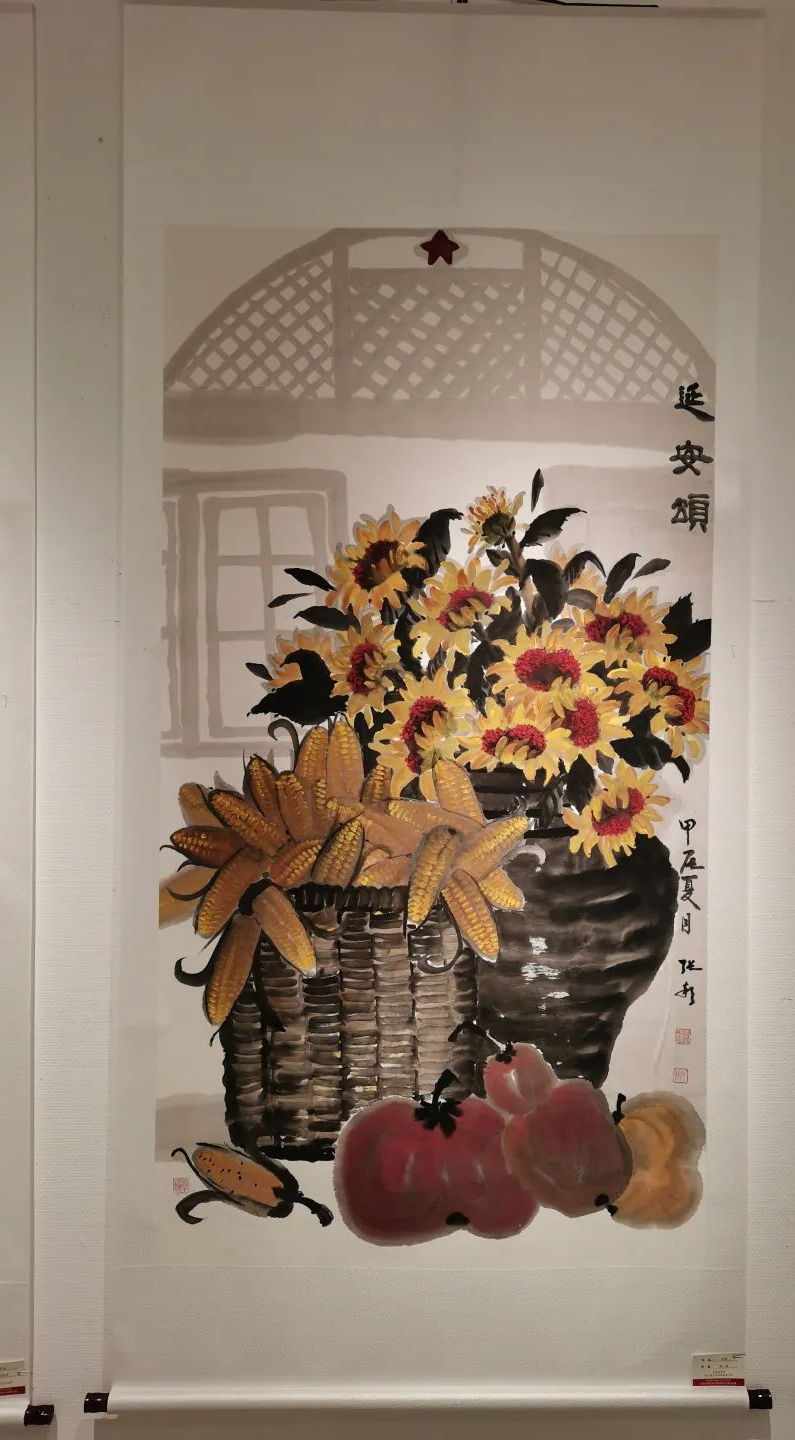 中南民大美術(shù)館“不朽的豐碑”書(shū)畫(huà)展部分作品