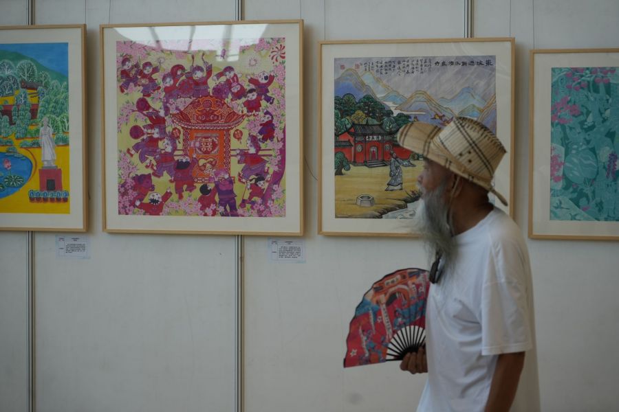 全國(黃岡)農(nóng)民畫展作品