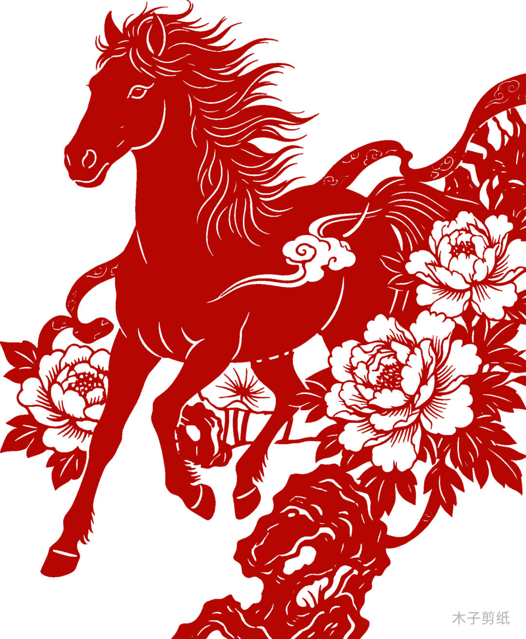 迎世界馬年，賞紅馬剪紙作品